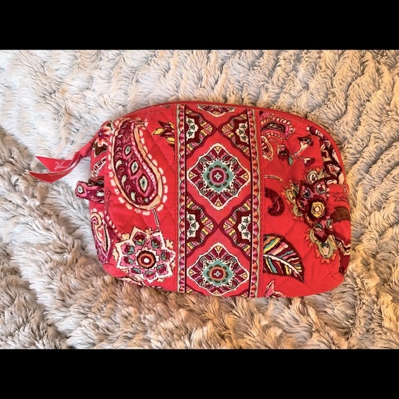 Vera Bradley | Medium Quilted Cosmetic Tote | Call Me Coral - Picture 2 of 9